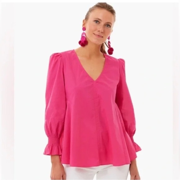 Tuckernuck Pomander Place Blouse Top Easton Pink Size Medium - Picture 1 of 11